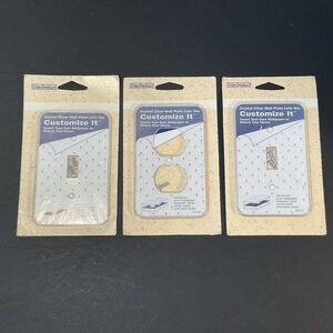 3 Pc Customize-It Wall Plate Use Your Wallpaper Outlet & Light Switch Cover VTG